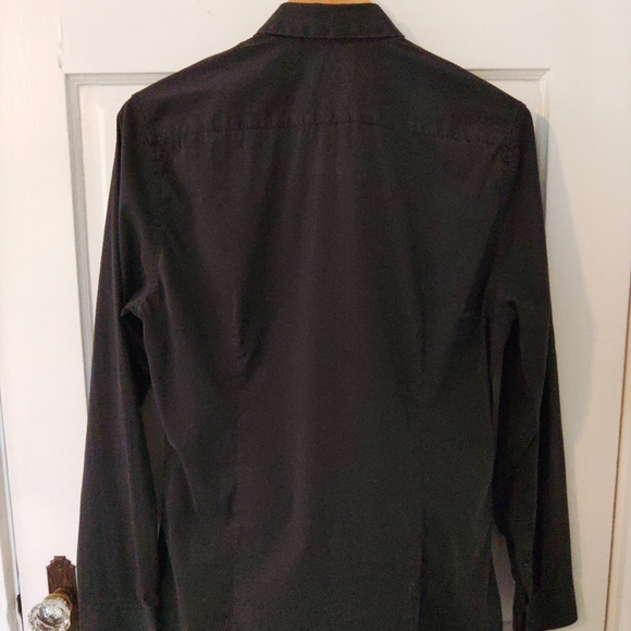 H&M Long sleeve button down black sz medium - Picture 4 of 8